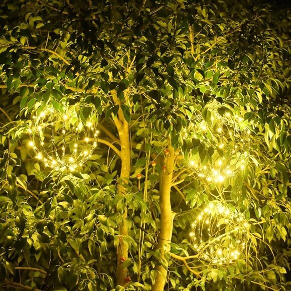 LIBERECOO LED Festive Light Balls 16 inch Metal Hanging Tree Sphere Light 3 PK